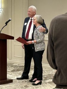 Dr. Kevin Whitaker presented the Judy Bonner Award to recipient Cathy Andreen.